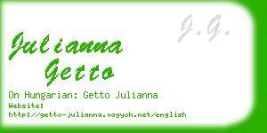 julianna getto business card